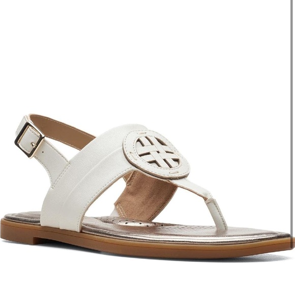 Clarks Women's Reyna Glam Flat Sandal size 9 - Picture 1 of 10